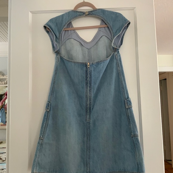 AUTHENTIC RARE VINTAGE CHANEL BLUE DENIM DRESS 38 EXCELLENT PREOWNED CONDITION - Picture 3 of 16